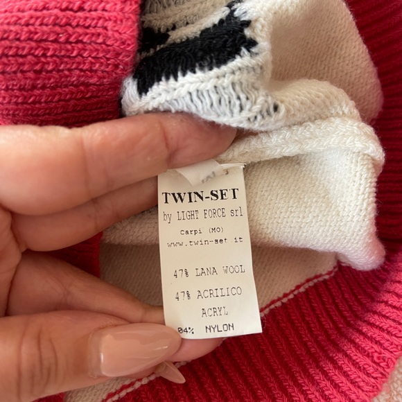 Simona Barbieri twin set off the shoulder sweater - size Medium - Picture 4 of 5